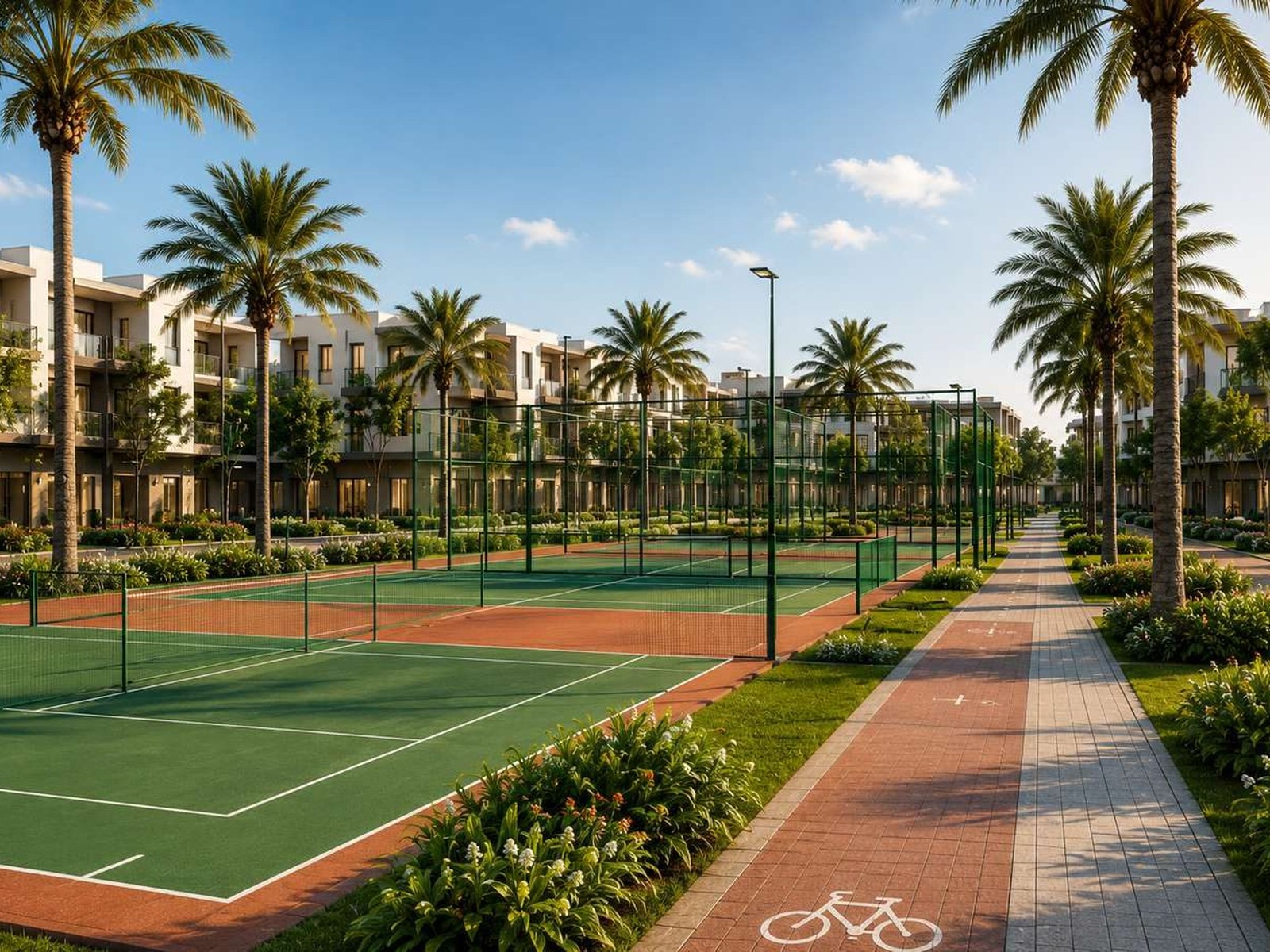 Sports courts and shared amenities inside Hutu Orchard estate, Abuja